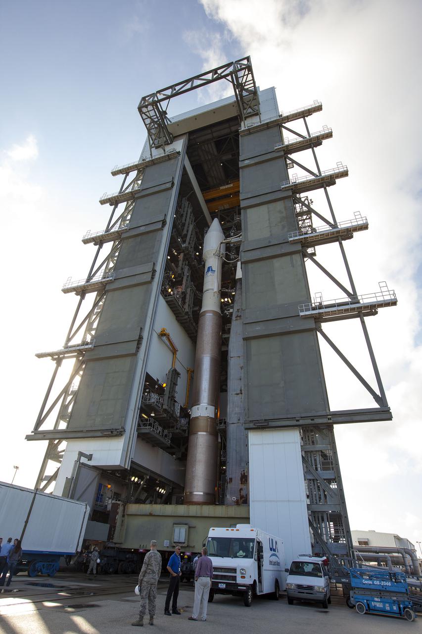 CAPE CANAVERAL, Fla. -- At Cape Canaveral Air Force Station's Space Launch Complex 41, the United Launch Alliance Atlas V rocket set to carry NASA's Tracking and Data Relay Satellite, TDRS-K, begins its move from the Vertical Integration Facility to the launch pad.   Liftoff for the TDRS-K is planned for Jan. 30, 2013. The TDRS-K spacecraft is part of the next-generation series in the Tracking and Data Relay Satellite System, a constellation of space-based communication satellites providing tracking, telemetry, command and high-bandwidth data return services. For more information, visit http:__www.nasa.gov_mission_pages_tdrs_index.html Photo credit: NASA_Kim Shiflett
