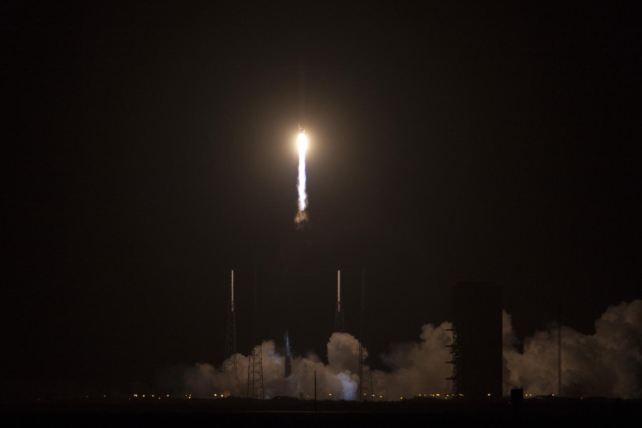 CAPE CANAVERAL, Fla. -- NASA's Tracking and Data Relay Satellite-K, TDRS-K, begins its journey to orbit at 8:48 p.m. EST atop a United Launch Alliance Atlas V 401 rocket from Space Launch Complex 41 on Cape Canaveral Air Force Station in Florida.  The TDRS-K spacecraft is part of the next-generation series in the Tracking and Data Relay Satellite System, a constellation of space-based communication satellites providing tracking, telemetry, command and high-bandwidth data return services. For more information, visit http:__www.nasa.gov_mission_pages_tdrs_index.html.  Photo credit: NASA_Jim Grossmann