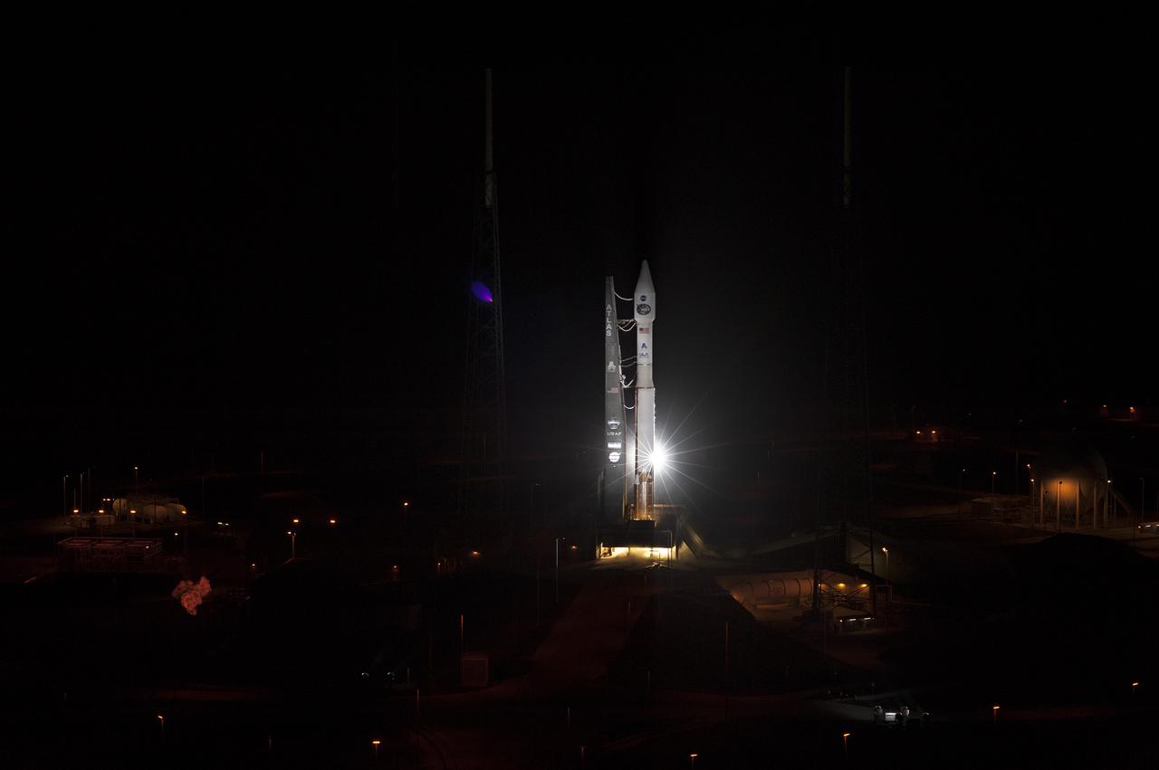 CAPE CANAVERAL, Fla. -- The engines ignite under the United Launch Alliance Atlas V 401 rocket at Space Launch Complex 41 on Cape Canaveral Air Force Station in Florida. NASA's Tracking and Data Relay Satellite-K, TDRS-K, began its journey to orbit at 8:48 p.m. EST.   The TDRS-K spacecraft is part of the next-generation series in the Tracking and Data Relay Satellite System, a constellation of space-based communication satellites providing tracking, telemetry, command and high-bandwidth data return services. For more information, visit http:__www.nasa.gov_mission_pages_tdrs_index.html.  Photo credit: NASA_Tony Gray and Don Kight
