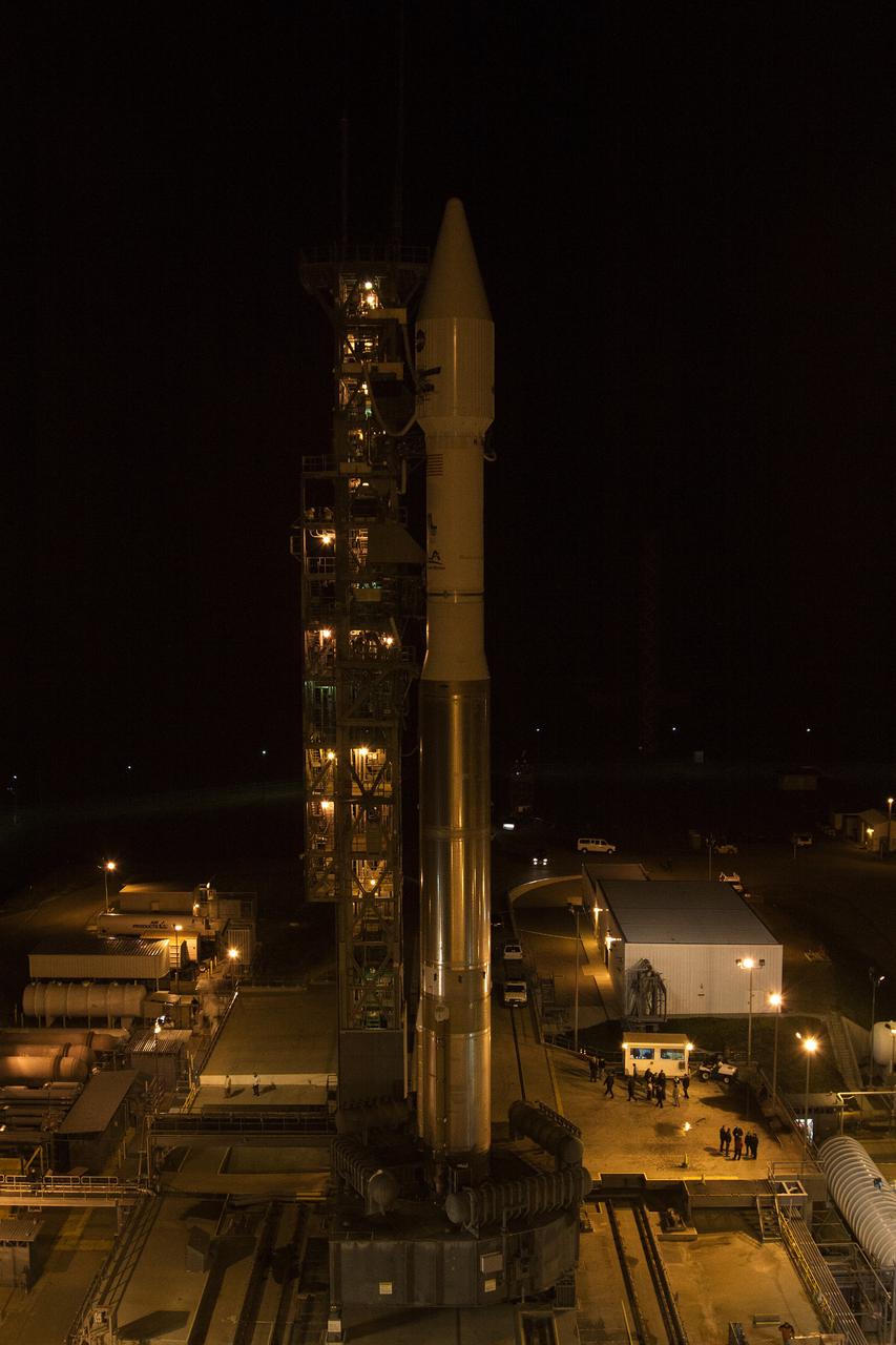 VANDENBERG AFB, Calif. -- At Vandenberg Air Force Base, Calif., NASA's Landsat Data Continuity Mission, or LDCM, satellite is mounted atop a United Launch Alliance Atlas V rocket poised for launch at Space Launch Complex 3E.   The Landsat Data Continuity Mission LDCM is the future of Landsat satellites. It will continue to obtain valuable data and imagery to be used in agriculture, education, business, science, and government. The Landsat Program provides repetitive acquisition of high resolution multispectral data of the Earth's surface on a global basis. The data from the Landsat spacecraft constitute the longest record of the Earth's continental surfaces as seen from space. It is a record unmatched in quality, detail, coverage, and value. Liftoff is planned for Feb. 11, 2013 aboard a United Launch Alliance Atlas V rocket. For more information, visit: http:__www.nasa.gov_mission_pages_landsat_main_index.html Photo credit: NASA_Kim Shiflett