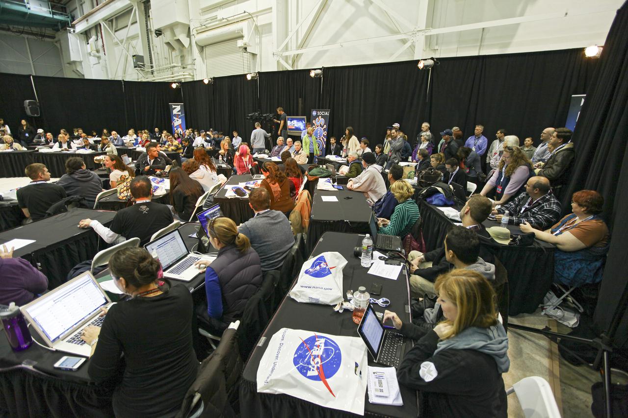 VANDENBERG AFB, Calif. -- NASA social media followers at Vandenberg Air Force Base, Calif., listen to speakers describing the agency's Landsat Data Continuity Mission, or LDCM, satellite.   The Landsat Data Continuity Mission LDCM is the future of Landsat satellites. It will continue to obtain valuable data and imagery to be used in agriculture, education, business, science, and government. The Landsat Program provides repetitive acquisition of high resolution multispectral data of the Earth's surface on a global basis. The data from the Landsat spacecraft constitute the longest record of the Earth's continental surfaces as seen from space. It is a record unmatched in quality, detail, coverage, and value. Liftoff is planned for Feb. 11, 2013 aboard a United Launch Alliance Atlas V rocket. For more information, visit: http:__www.nasa.gov_mission_pages_landsat_main_index.html Photo credit: NASA_Kim Shiflett