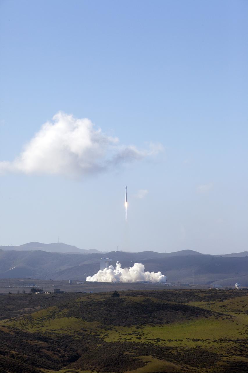 VANDENBERG AFB, Calif. -- The Landsat Data Continuity Mission spacecraft lifted off at 1:02 p.m. EST, 10:02 a.m. PST) atop a United Launch Alliance Atlas V rocket from Space Launch Complex 3 at California's Vandenberg Air Force Base.   The Landsat Data Continuity Mission LDCM is the future of Landsat satellites. It will continue to obtain valuable data and imagery to be used in agriculture, education, business, science, and government. The Landsat Program provides repetitive acquisition of high resolution multispectral data of the Earth's surface on a global basis. The data from the Landsat spacecraft constitute the longest record of the Earth's continental surfaces as seen from space. It is a record unmatched in quality, detail, coverage, and value. For more information, visit: http:__www.nasa.gov_mission_pages_landsat_main_index.html Photo credit: NASA_Kim Shiflett