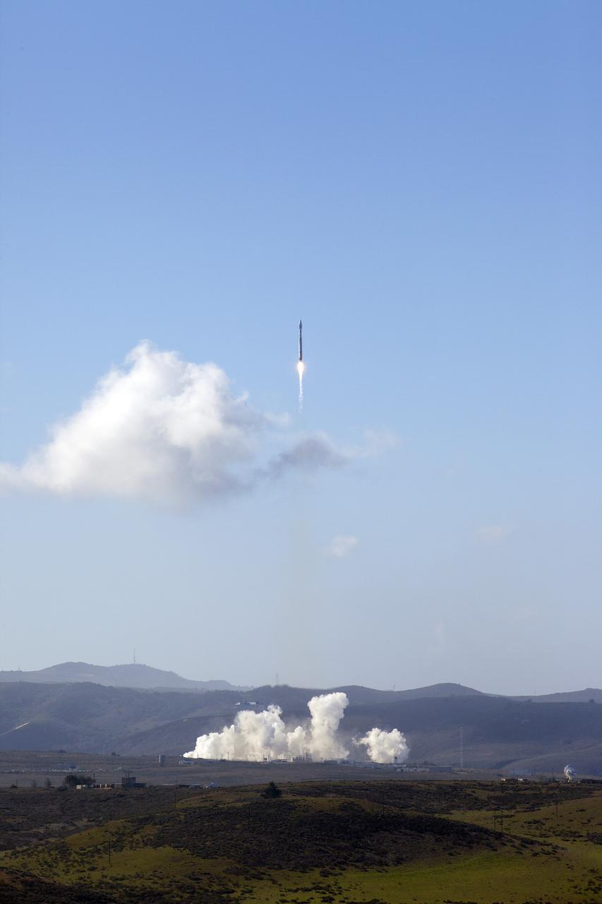 VANDENBERG AFB, Calif. -- The Landsat Data Continuity Mission spacecraft lifted off at 1:02 p.m. EST, 10:02 a.m. PST) atop a United Launch Alliance Atlas V rocket from Space Launch Complex 3 at California's Vandenberg Air Force Base.   The Landsat Data Continuity Mission LDCM is the future of Landsat satellites. It will continue to obtain valuable data and imagery to be used in agriculture, education, business, science, and government. The Landsat Program provides repetitive acquisition of high resolution multispectral data of the Earth's surface on a global basis. The data from the Landsat spacecraft constitute the longest record of the Earth's continental surfaces as seen from space. It is a record unmatched in quality, detail, coverage, and value. For more information, visit: http:__www.nasa.gov_mission_pages_landsat_main_index.html Photo credit: NASA_Kim Shiflett