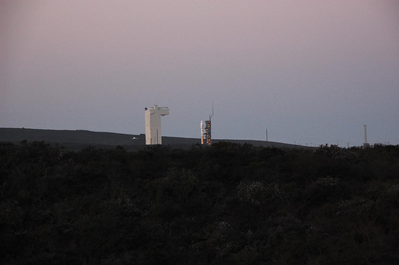 VANDENBERG AFB, Calif. – A United Launch Alliance Atlas V rocket carrying the Landsat Data Continuity Mission spacecraft from Vandenberg Air Force Base in California. Photo credit: NASA_Ben Smegelsky