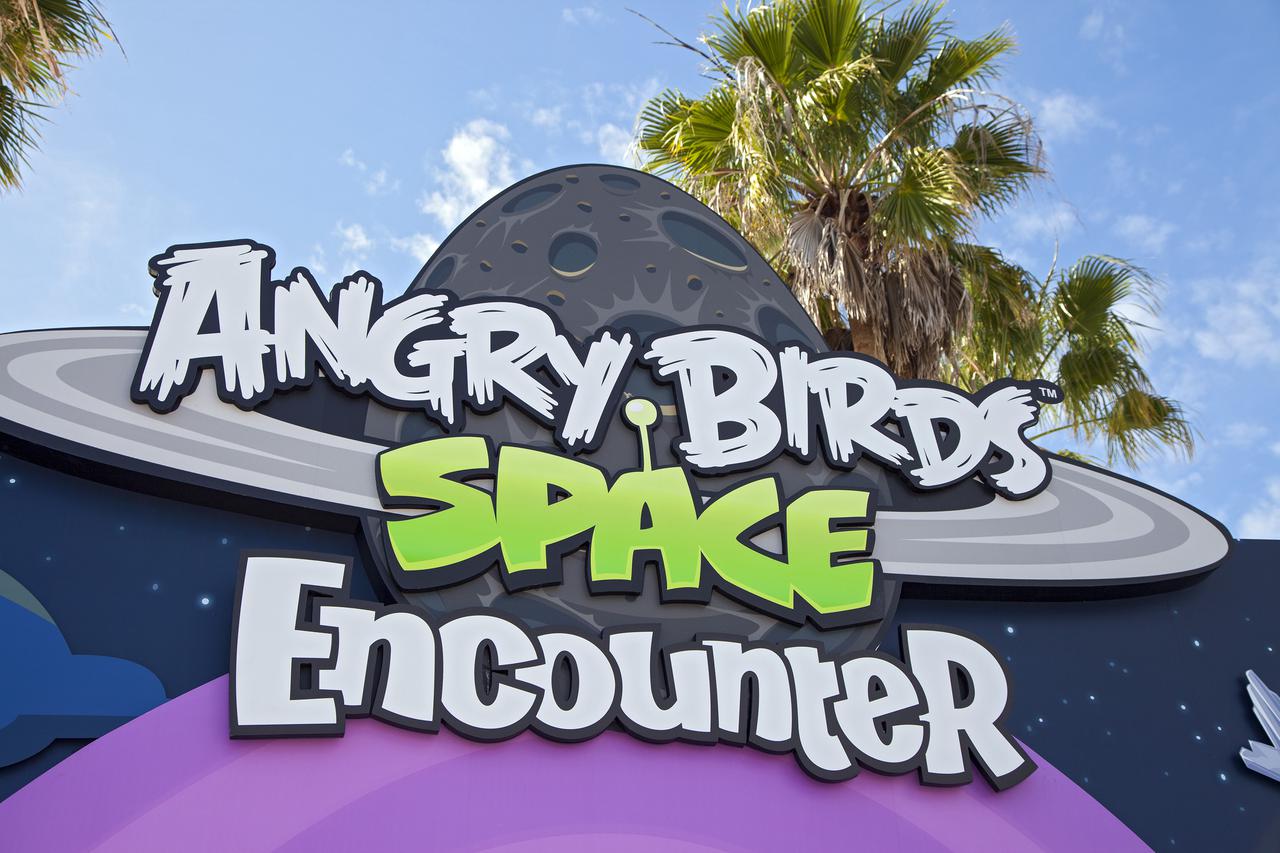 CAPE CANAVERAL, Fla. -- At NASA’s Kennedy Space Center Visitor Complex in Florida, a grand opening celebration was held for the new Angry Birds Space Encounter.  Finland-based Rovio Entertainment, the creator of the Angry Birds Space game, partnered with Kennedy Space Center to bring the beloved characters to life. It is the first Angry Birds interactive exhibit in the United States designed for people of all ages. The 4,485-square-foot facility hosts the space adventures of the Angry Birds as they travel into an intergalactic wormhole, come face-to-face with Space Pigs and discover heroic superpowers. Six interactive stations are designed to encourage children in science, technology, engineering and mathematics fields of study. Photo credit: NASA_Kim Shiflett