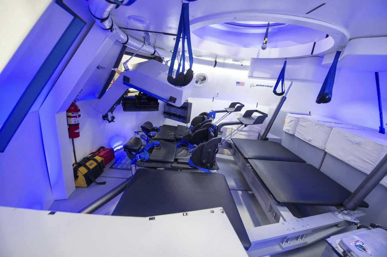 Crew Commercial Office's PAO activities for Boeing's rollout of their CST-100 capsule - "First Look" Media Event.  Photo Date: July 22, 2013.  Location: Boeing - Houston Product Support Center.  Photographer: Robert Markowitz