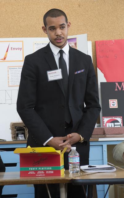 NASA image: Bolden at Aviation High School