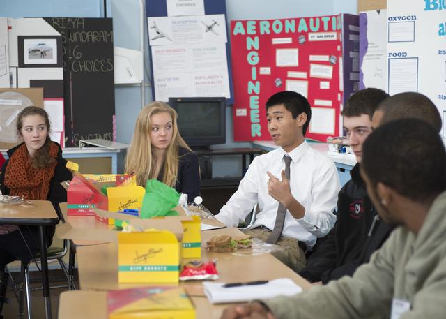 NASA image: Bolden at Aviation High School