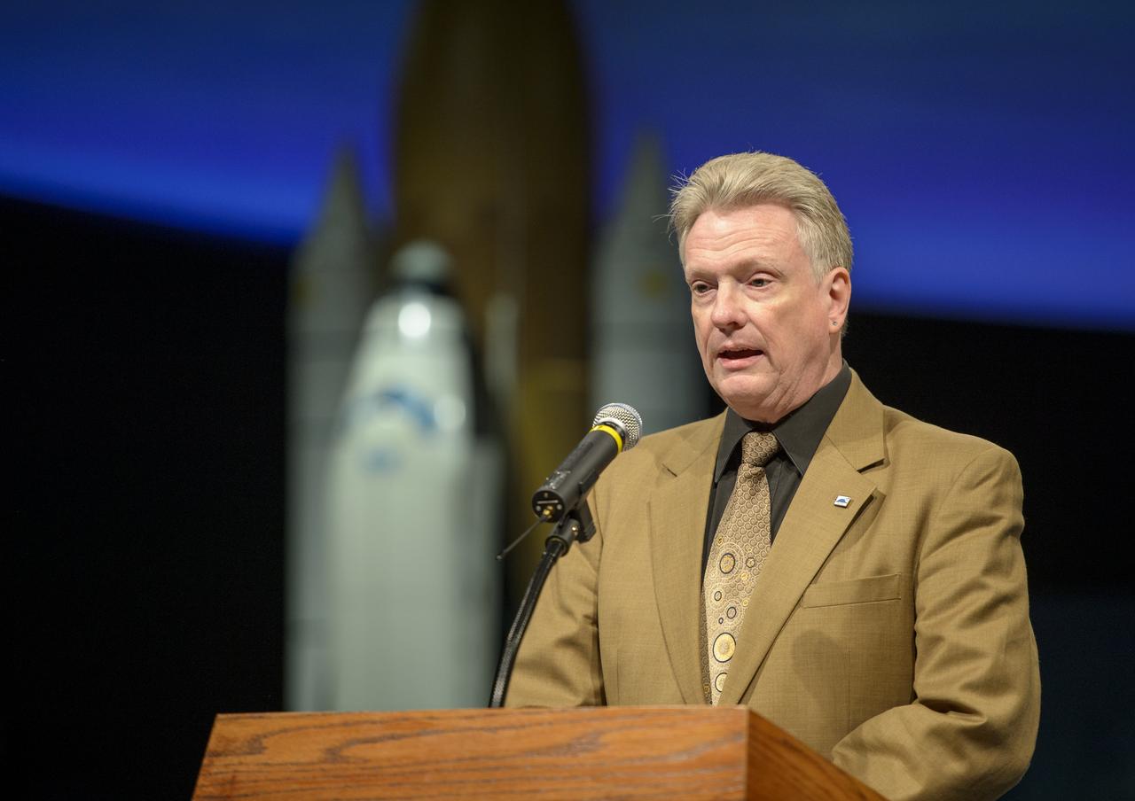 Smithsonian Institution's National Air and Space Museum Senior Curator in the Division of Space History Dr. Roger Launious begins a program titled "Sally Ride: How Her Historic Space Mission Opened Doors for Women in Science" held on Friday, May 17, 2013 at the Museum in Washington.  Photo Credit: (NASA/Bill Ingalls)