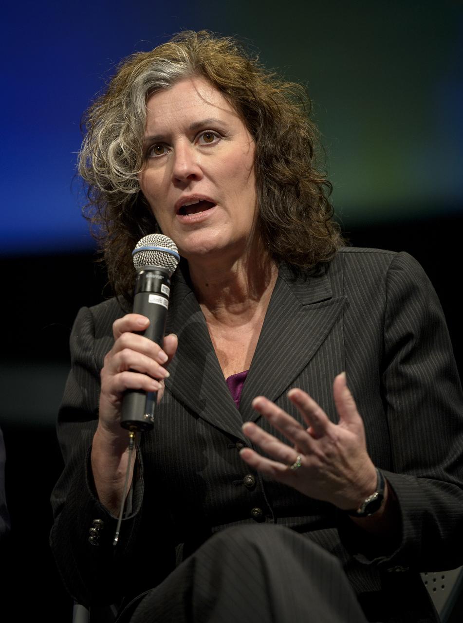 Rene McCormick, director of standards and quality, National Math and Science Initiative, talks during a program titled "Sally Ride: How Her Historic Space Mission Opened Doors for Women in Science" held on Friday, May 17, 2013 at the National Air and Space Museum in Washington.  Photo Credit: (NASA/Bill Ingalls)