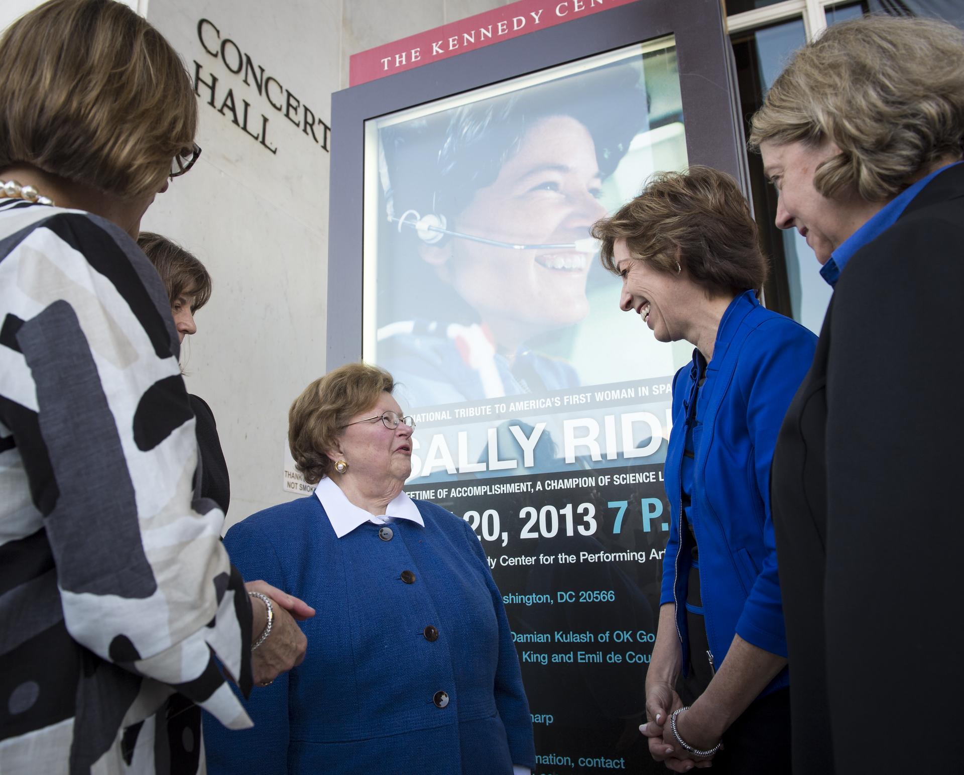 U.S. Senator Barbara Mikulski speaking with Ellen Ochoa