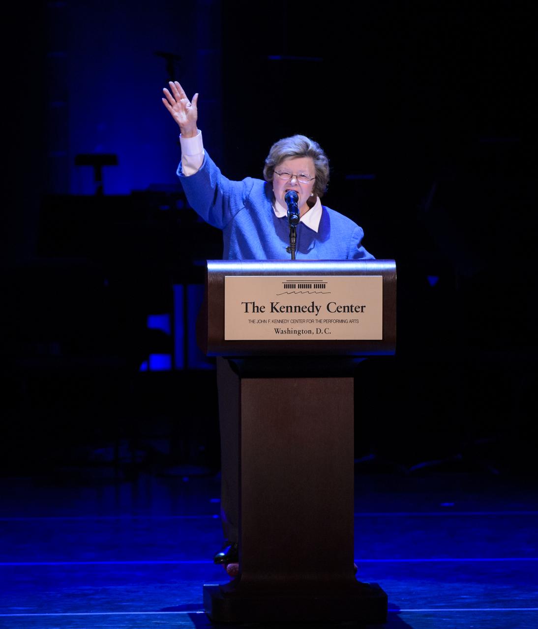 U.S. Senator Barbara Mikulski, D-Md., shares how astronaut Sally Ride changed STEM education and policy during the National Tribute to Sally Ride at the John F. Kennedy Center for the Performing Arts, Monday, May 20, 2013 in Washington. Photo Credit: (NASA/Bill Ingalls)