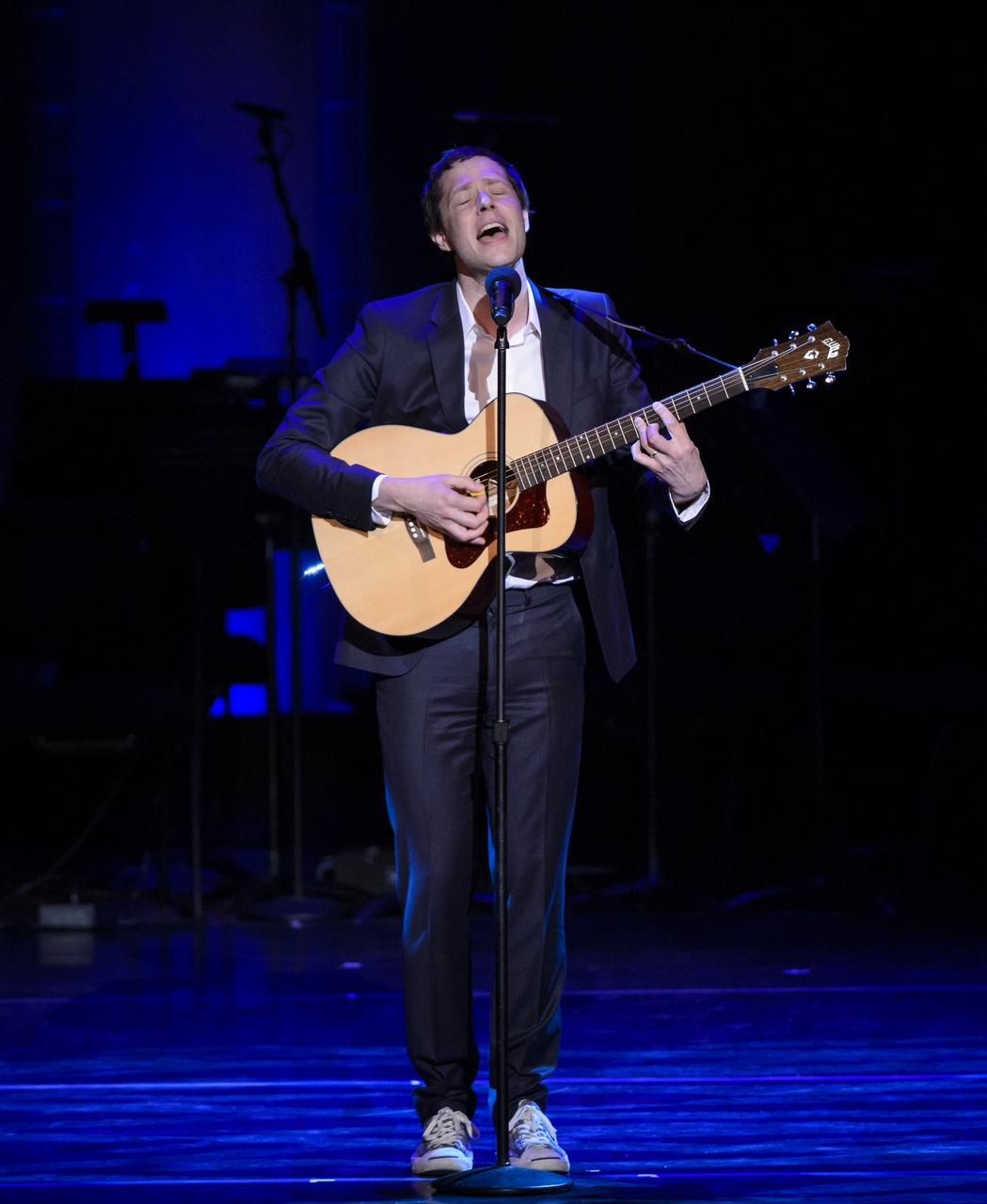 Damian Kulash of OK Go performs "All Is Not Lost" during the National Tribute to Sally Ride at the John F. Kennedy Center for the Performing Arts, Monday, May 20, 2013 in Washington. Photo Credit: (NASA/Bill Ingalls)