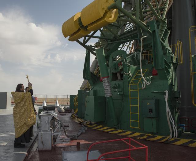 NASA image: Expedition 37 Soyuz Rocket Blessing