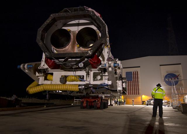 NASA image: Antares Rocket Rollout