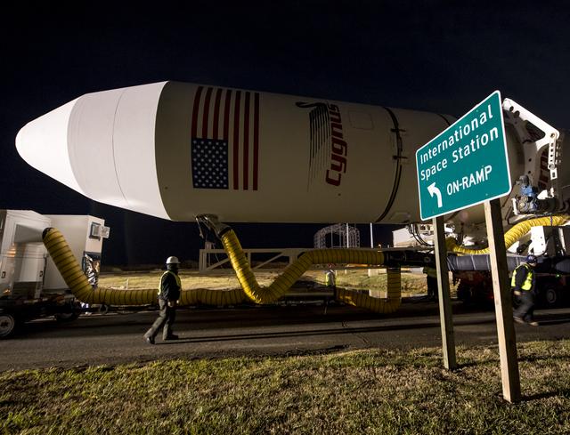 NASA image: Antares Rocket Rollout