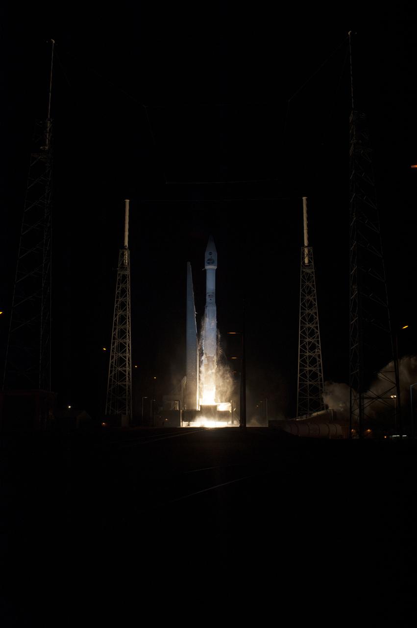 CAPE CANAVERAL, Fla. – The United Launch Alliance Atlas V rocket lifts off from Space Launch Complex 41 at Cape Canaveral Air Force Station carrying NASA's Tracking and Data Relay Satellite, or TDRS-L, spacecraft to Earth orbit. Liftoff was at 9:33 p.m. EST. The TDRS-L spacecraft is the second of three new satellites designed to ensure vital operational continuity for NASA by expanding the lifespan of the Tracking and Data Relay Satellite System TDRSS fleet, which consists of eight satellites in geosynchronous orbit. The spacecraft provide tracking, telemetry, command and high bandwidth data return services for numerous science and human exploration missions orbiting Earth. These include NASA's Hubble Space Telescope and the International Space Station. TDRS-L has a high-performance solar panel designed for more spacecraft power to meet the growing S-band communications requirements. TDRSS is one of NASA Space Communication and Navigation’s SCaN three networks providing space communications to NASA’s missions. For more information more about TDRS-L, visit: http:__www.nasa.gov_tdrs To learn more about SCaN, visit: www.nasa.gov_scan Photo credit: NASA_Tony Gray and Sandy Joseph