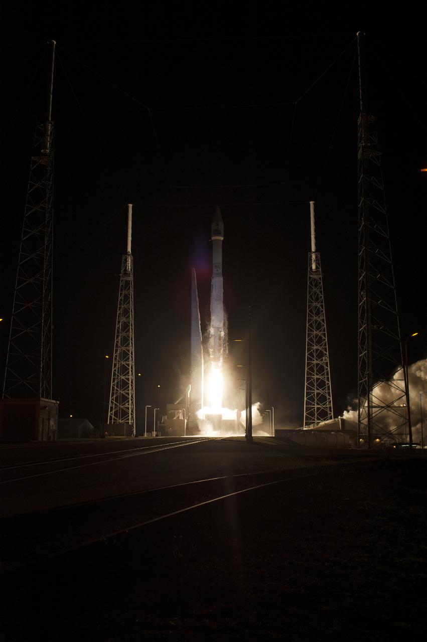 CAPE CANAVERAL, Fla. – The United Launch Alliance Atlas V rocket lifts off from Space Launch Complex 41 at Cape Canaveral Air Force Station carrying NASA's Tracking and Data Relay Satellite, or TDRS-L, spacecraft to Earth orbit. Liftoff was at 9:33 p.m. EST. The TDRS-L spacecraft is the second of three new satellites designed to ensure vital operational continuity for NASA by expanding the lifespan of the Tracking and Data Relay Satellite System TDRSS fleet, which consists of eight satellites in geosynchronous orbit. The spacecraft provide tracking, telemetry, command and high bandwidth data return services for numerous science and human exploration missions orbiting Earth. These include NASA's Hubble Space Telescope and the International Space Station. TDRS-L has a high-performance solar panel designed for more spacecraft power to meet the growing S-band communications requirements. TDRSS is one of NASA Space Communication and Navigation’s SCaN three networks providing space communications to NASA’s missions. For more information more about TDRS-L, visit: http:__www.nasa.gov_tdrs To learn more about SCaN, visit: www.nasa.gov_scan Photo credit: NASA_Tony Gray and Sandy Joseph