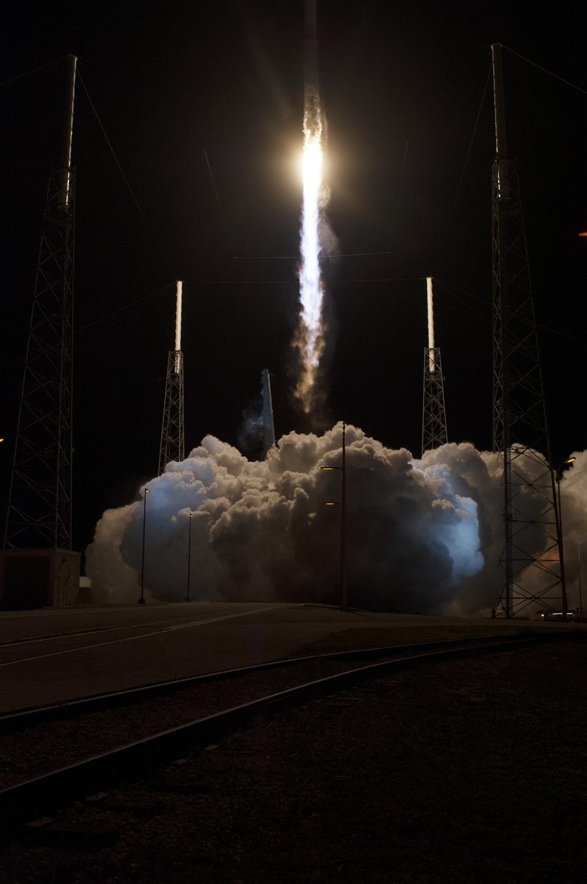 CAPE CANAVERAL, Fla. – The United Launch Alliance Atlas V rocket lifts off from Space Launch Complex 41 at Cape Canaveral Air Force Station carrying NASA's Tracking and Data Relay Satellite, or TDRS-L, spacecraft to Earth orbit. Liftoff was at 9:33 p.m. EST. The TDRS-L spacecraft is the second of three new satellites designed to ensure vital operational continuity for NASA by expanding the lifespan of the Tracking and Data Relay Satellite System TDRSS fleet, which consists of eight satellites in geosynchronous orbit. The spacecraft provide tracking, telemetry, command and high bandwidth data return services for numerous science and human exploration missions orbiting Earth. These include NASA's Hubble Space Telescope and the International Space Station. TDRS-L has a high-performance solar panel designed for more spacecraft power to meet the growing S-band communications requirements. TDRSS is one of NASA Space Communication and Navigation’s SCaN three networks providing space communications to NASA’s missions. For more information more about TDRS-L, visit: http:__www.nasa.gov_tdrs To learn more about SCaN, visit: www.nasa.gov_scan Photo credit: NASA_Tony Gray and Sandy Joseph