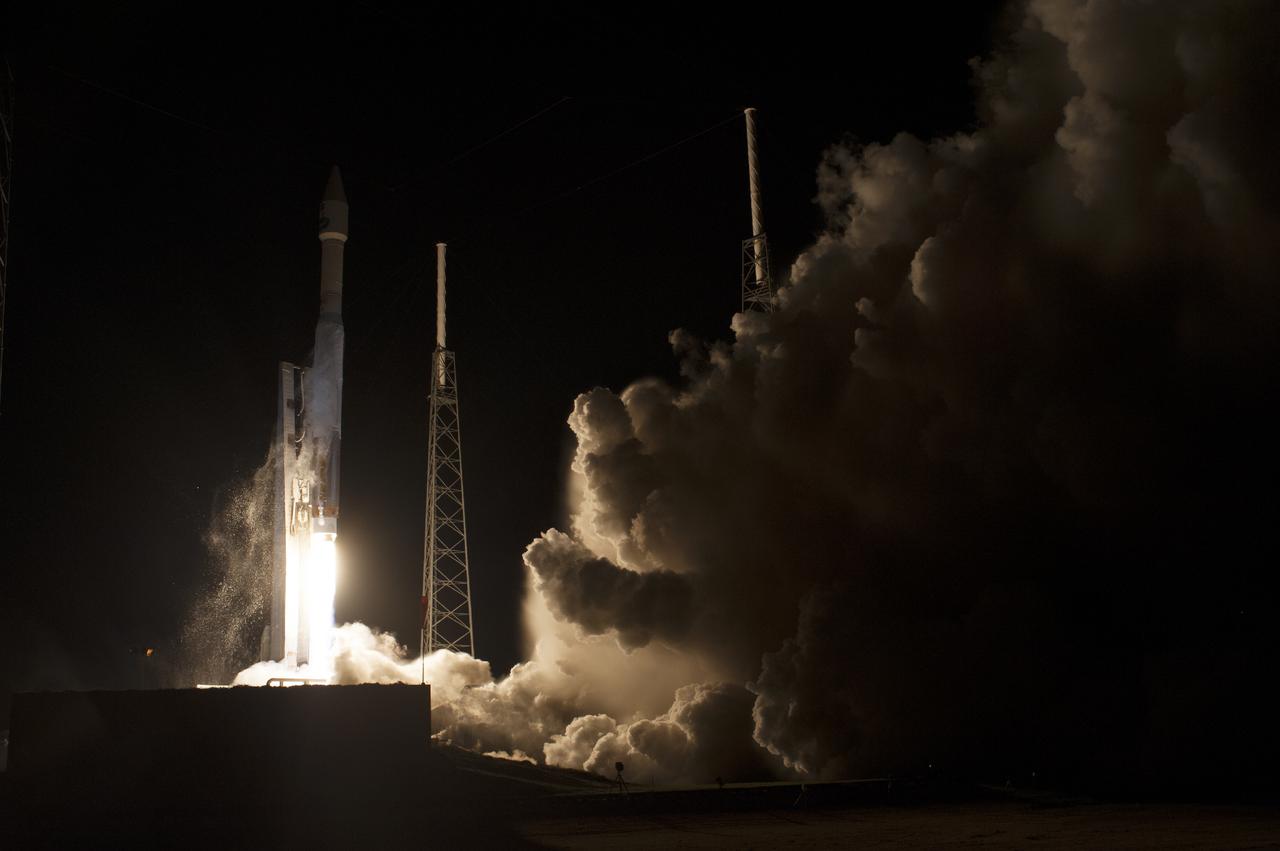 CAPE CANAVERAL, Fla. – The United Launch Alliance Atlas V rocket lifts off from Space Launch Complex 41 at Cape Canaveral Air Force Station carrying NASA's Tracking and Data Relay Satellite, or TDRS-L, spacecraft to Earth orbit. Liftoff was at 9:33 p.m. EST. The TDRS-L spacecraft is the second of three new satellites designed to ensure vital operational continuity for NASA by expanding the lifespan of the Tracking and Data Relay Satellite System TDRSS fleet, which consists of eight satellites in geosynchronous orbit. The spacecraft provide tracking, telemetry, command and high bandwidth data return services for numerous science and human exploration missions orbiting Earth. These include NASA's Hubble Space Telescope and the International Space Station. TDRS-L has a high-performance solar panel designed for more spacecraft power to meet the growing S-band communications requirements. TDRSS is one of NASA Space Communication and Navigation’s SCaN three networks providing space communications to NASA’s missions. For more information more about TDRS-L, visit: http:__www.nasa.gov_tdrs To learn more about SCaN, visit: www.nasa.gov_scan Photo credit: NASA_Tony Gray and Sandy Joseph