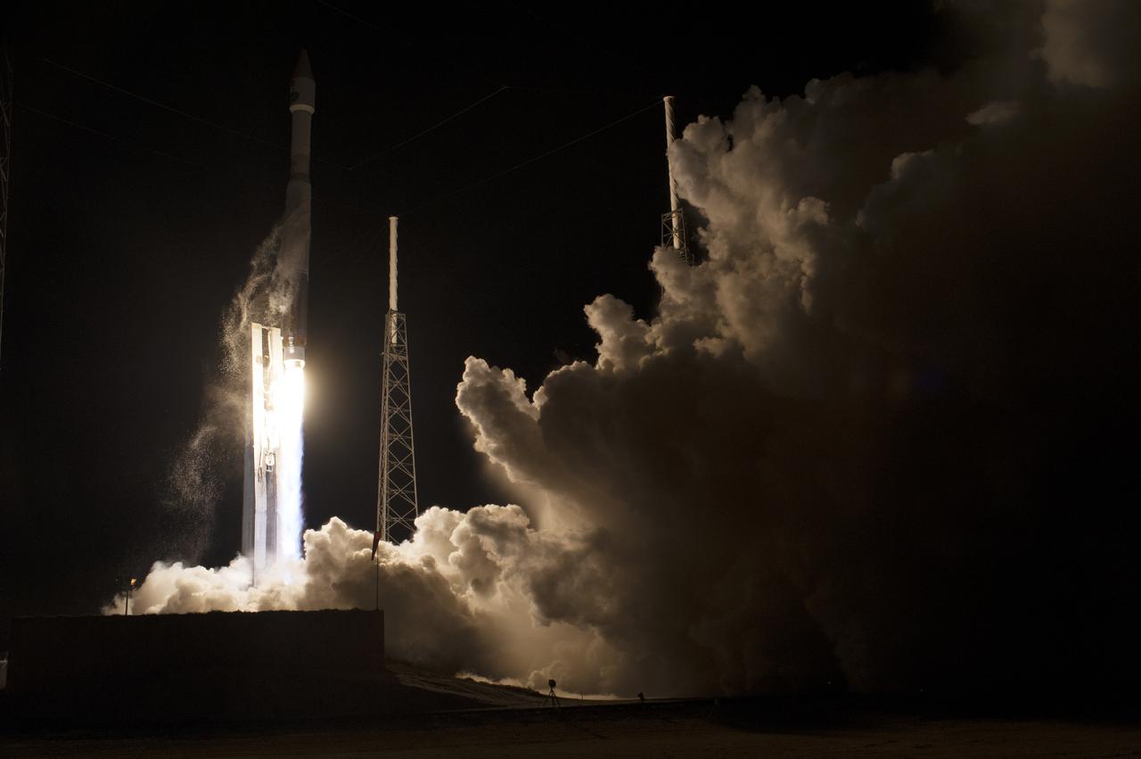 CAPE CANAVERAL, Fla. – The United Launch Alliance Atlas V rocket lifts off from Space Launch Complex 41 at Cape Canaveral Air Force Station carrying NASA's Tracking and Data Relay Satellite, or TDRS-L, spacecraft to Earth orbit. Liftoff was at 9:33 p.m. EST. The TDRS-L spacecraft is the second of three new satellites designed to ensure vital operational continuity for NASA by expanding the lifespan of the Tracking and Data Relay Satellite System TDRSS fleet, which consists of eight satellites in geosynchronous orbit. The spacecraft provide tracking, telemetry, command and high bandwidth data return services for numerous science and human exploration missions orbiting Earth. These include NASA's Hubble Space Telescope and the International Space Station. TDRS-L has a high-performance solar panel designed for more spacecraft power to meet the growing S-band communications requirements. TDRSS is one of NASA Space Communication and Navigation’s SCaN three networks providing space communications to NASA’s missions. For more information more about TDRS-L, visit: http:__www.nasa.gov_tdrs To learn more about SCaN, visit: www.nasa.gov_scan Photo credit: NASA_Tony Gray and Sandy Joseph