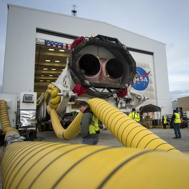 NASA image: Antares Rocket Rollout