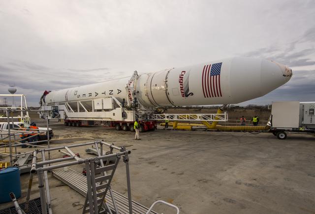 NASA image: Antares Rocket Rollout
