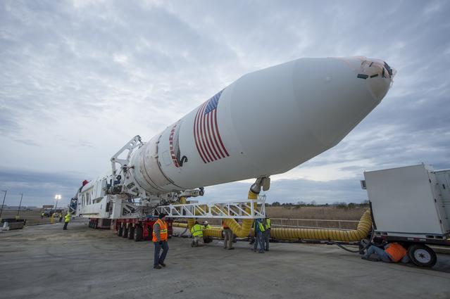 NASA image: Antares Rocket Rollout