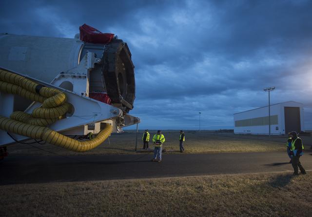 NASA image: Antares Rocket Rollout