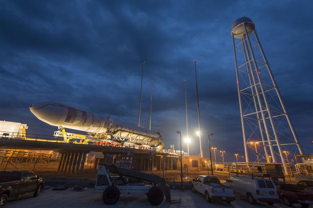 NASA image: Antares Rocket Rollout