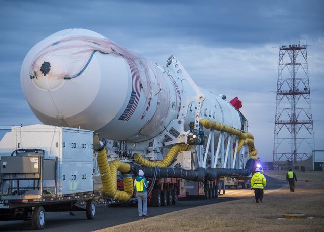 NASA image: Antares Rocket Rollout