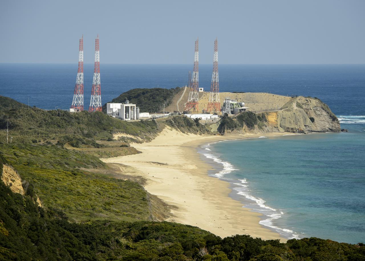 The launch pads at the Japan Aerospace Exploration Agency’s (JAXA) Tanegashima Space Center are seen a week ahead of the planned launch of an H-IIA rocket carrying the Global Precipitation Measurement (GPM) Core Observatory, Friday, Feb. 21, 2014, Tanegashima Island, Japan. The NASA-JAXA GPM spacecraft will collect information that unifies data from an international network of existing and future satellites to map global rainfall and snowfall every three hours. Photo Credit: (NASA/Bill Ingalls)