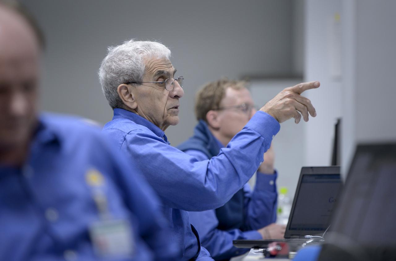 George Dakermanji, NASA GPM Power, monitors the progress of an all-day launch simulation for the Global Precipitation Measurement (GPM) Core Observatory at the Spacecraft Test and Assembly Building 2 (STA2), Saturday, Feb. 22, 2014, Tanegashima Space Center (TNSC), Tanegashima Island, Japan. Japan Aerospace Exploration Agency (JAXA) plans to launch an H-IIA rocket carrying the GPM Core Observatory on Feb. 28, 2014. The NASA-JAXA GPM spacecraft will collect information that unifies data from an international network of existing and future satellites to map global rainfall and snowfall every three hours. Photo Credit: (NASA/Bill Ingalls)