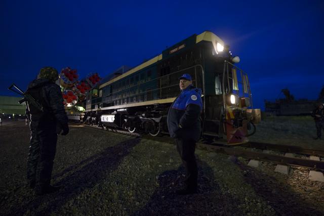 NASA image: Expedition 39 Soyuz Rollout