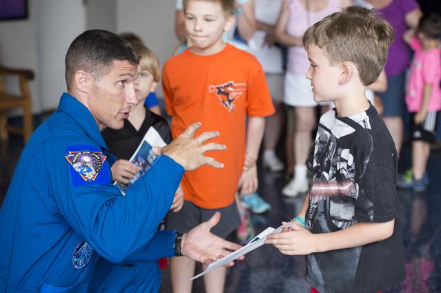 NASA image: Astronaut Mike Hopkins Visit to Maryland Science Center