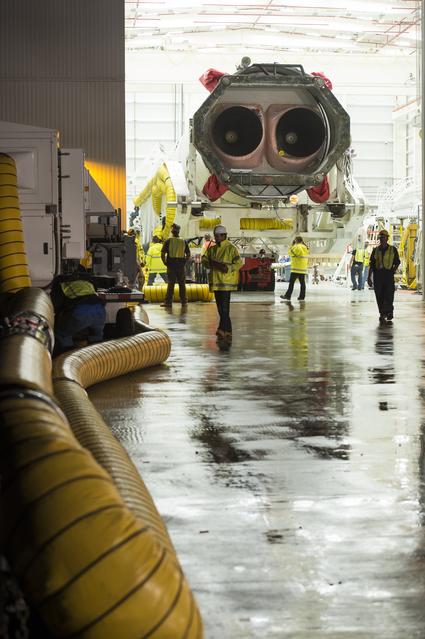 NASA image: Antares Rocket Rollout