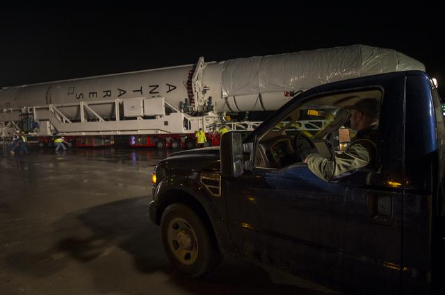 NASA image: Antares Rocket Rollout