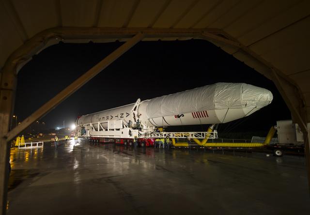 NASA image: Antares Rocket Rollout