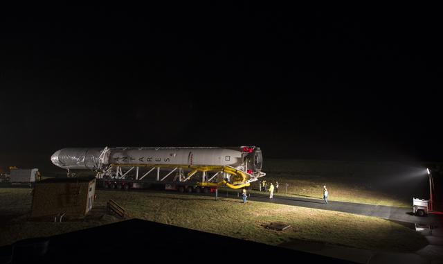 NASA image: Antares Rocket Rollout