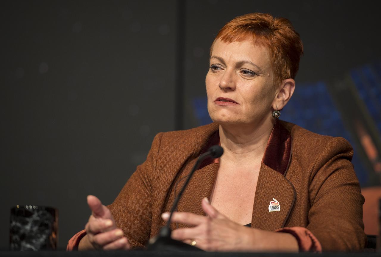 Lisa May, lead program executive, Mars Exploration Program, NASA Headquarters gives remarks during a media briefing where she and other panelist outlined activities around the Sunday, Sept. 21 orbital insertion at Mars of the agency’s Mars Atmosphere and Volatile EvolutioN (MAVEN) spacecraft, Wednesday, Sept. 17, 2014 at NASA Headquarters in Washington. (Photo credit: NASA/Bill Ingalls)