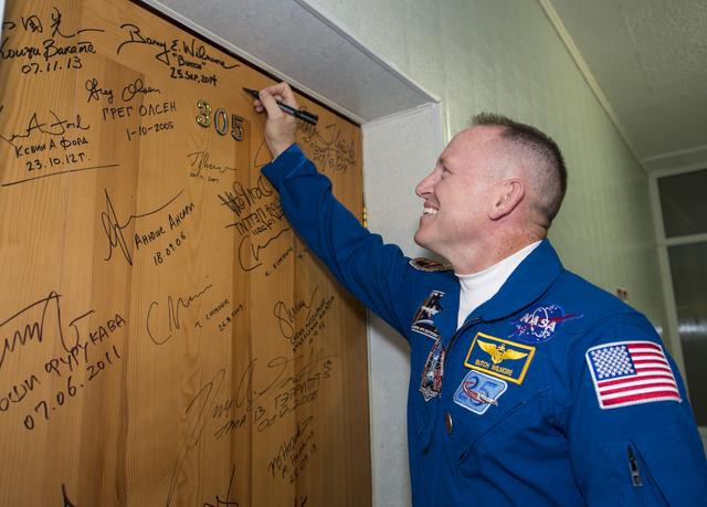 NASA image: Expedition 41 Crew Door Signing