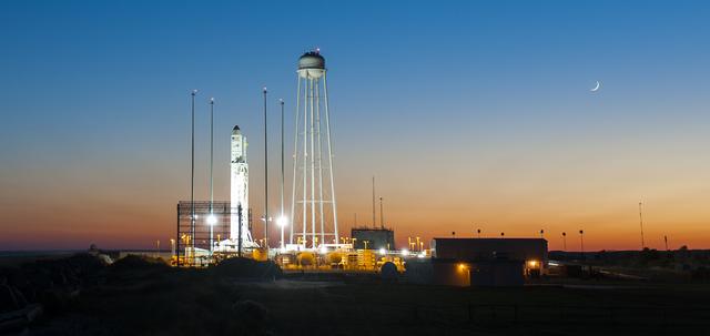 NASA image: Orb3 Antares at Sunset