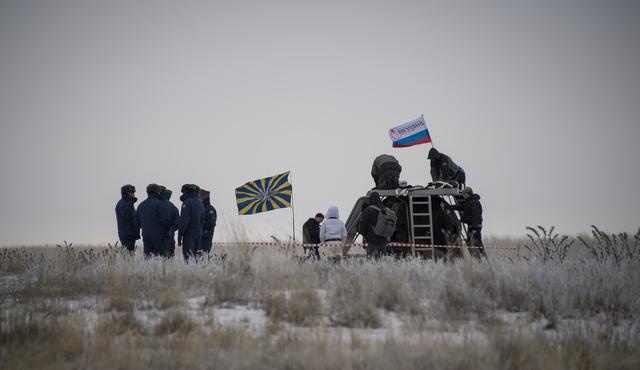 NASA image: Expedition 41 Soyuz TMA-13M Landing