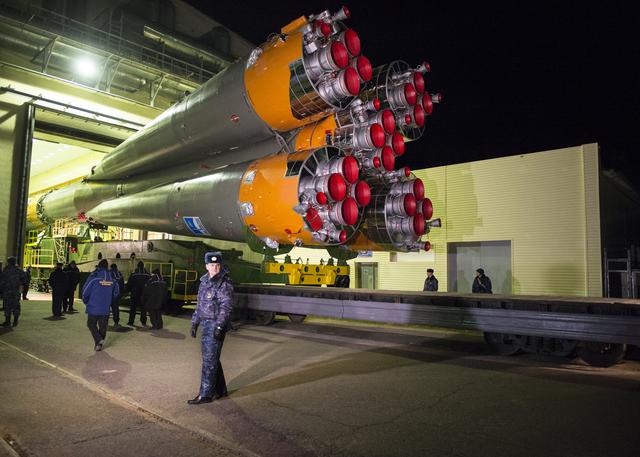 NASA image: Expedition 42 Soyuz Rollout