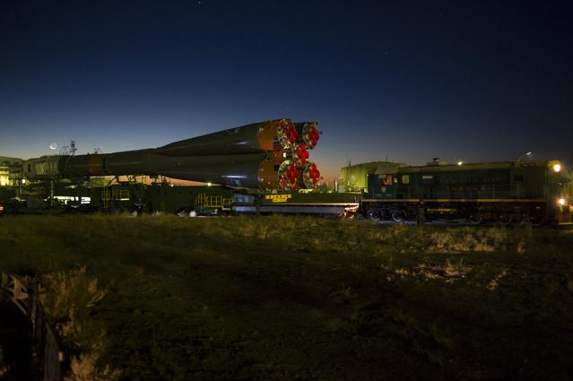 NASA image: Expedition 42 Soyuz Rollout