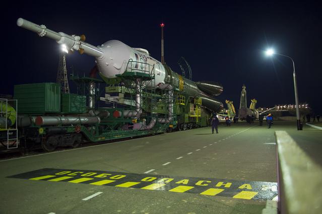 NASA image: Expedition 42 Soyuz Rollout