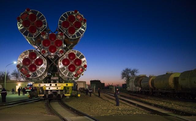NASA image: Expedition 42 Soyuz Rollout
