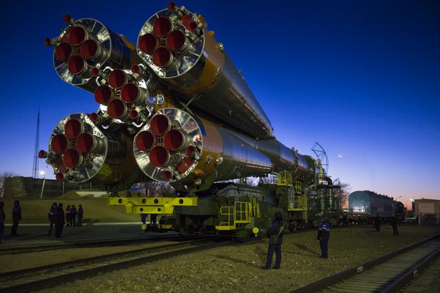 NASA image: Expedition 42 Soyuz Rollout