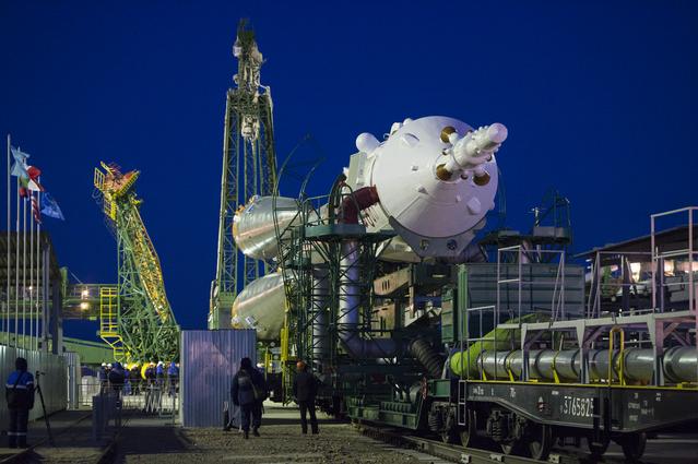 NASA image: Expedition 42 Soyuz Rollout