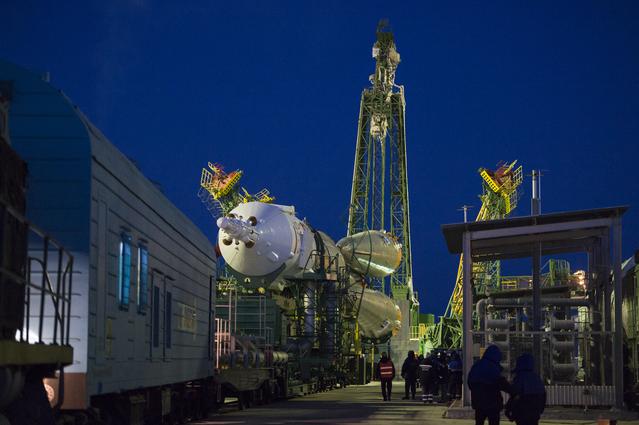 NASA image: Expedition 42 Soyuz Rollout